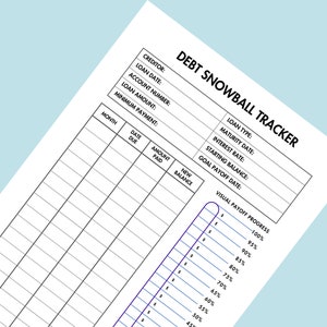 Peut inclure: Une feuille de calcul imprimable de suivi de la m&eacute;thode de la boule de neige pour les dettes avec une barre de progression visuelle du remboursement. La feuille de calcul comprend des sections pour le cr&eacute;ancier, la date du pr&ecirc;t, le num&eacute;ro de compte, le montant du pr&ecirc;t, le paiement minimum, le type de pr&ecirc;t, la date d'&eacute;ch&eacute;ance, le taux d'int&eacute;r&ecirc;t, le solde initial, la date de remboursement objectif, le mois, la date d'&eacute;ch&eacute;ance, le montant pay&eacute; et le nouveau solde.