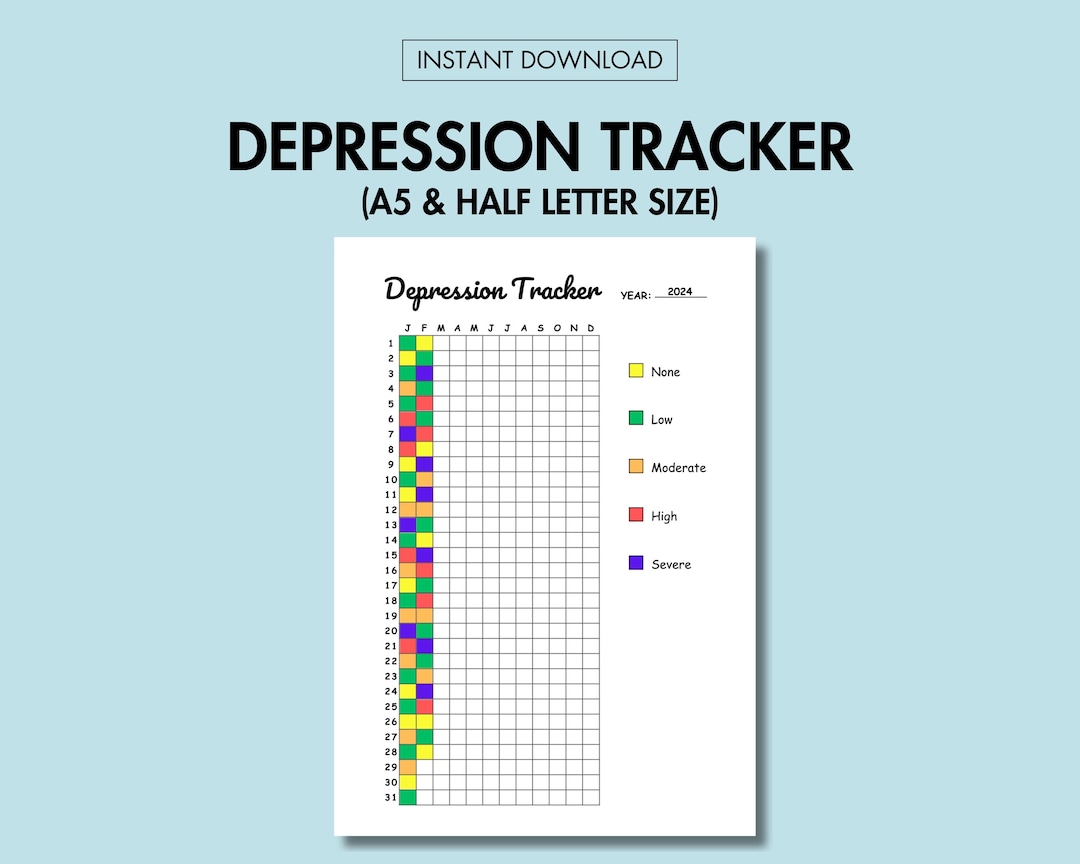 Depression Tracker Printable Journal Page Depression Journal Anxiety ...