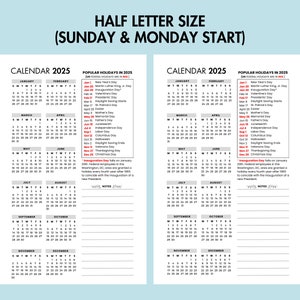 2025 Yearly Calendar With Holiday 2025 Yearly Overview Calendar, 2025 ...