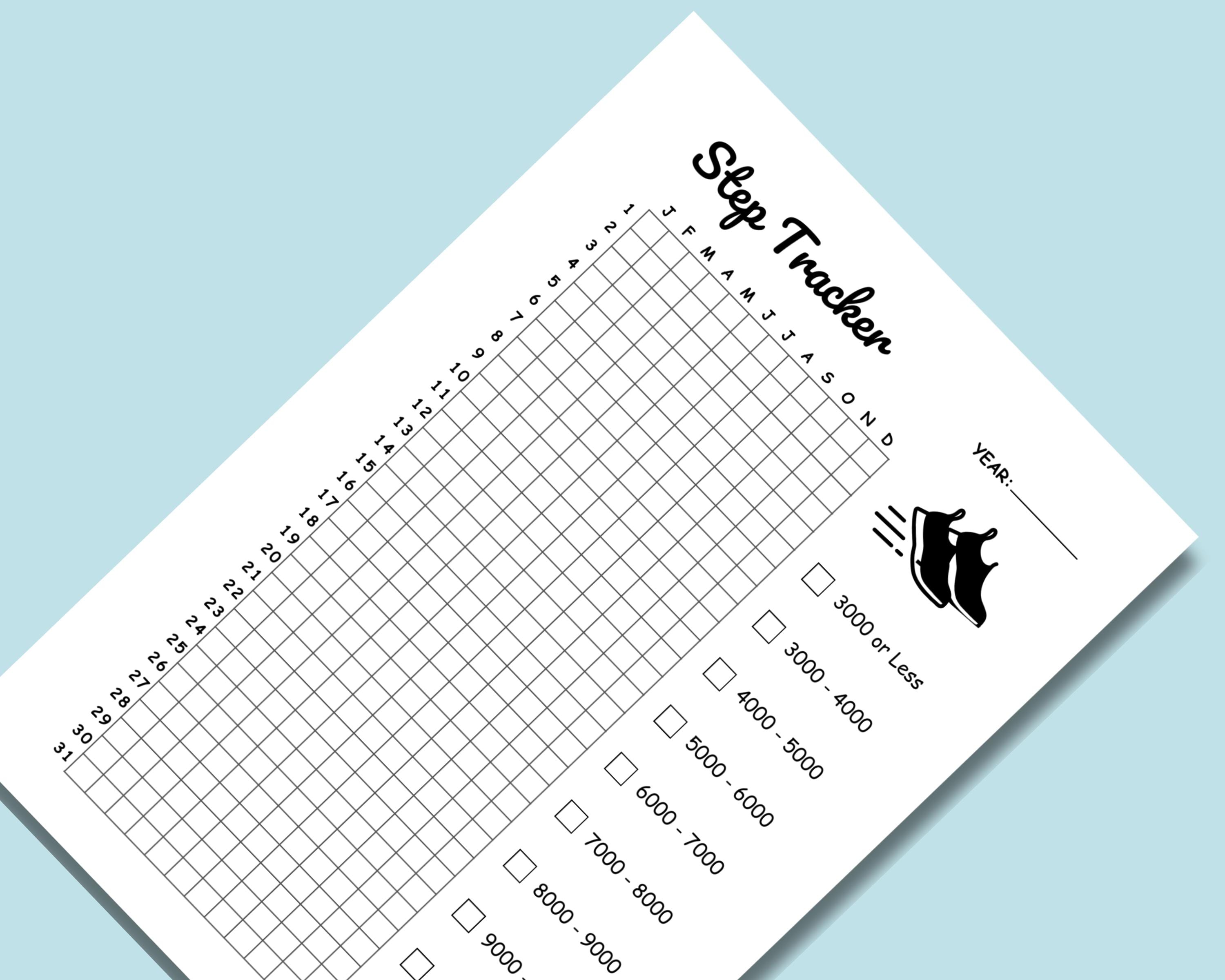 Kellogs Step Tracker Step Tracker Printable Step Goal Planner Fitness Tracker PDF Exercise ...