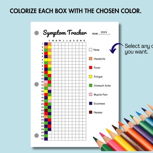 Symptom Tracker Printable Symptom Log PDF Health Tracker, Medical ...