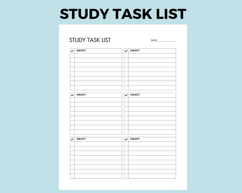 Study Planner Printable Instant Download Academic Planner for - Etsy