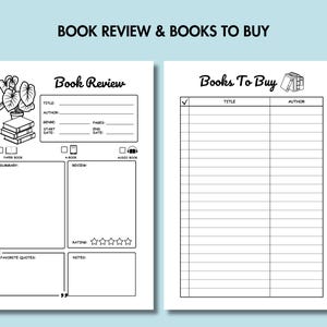 Reading Planner Bundle Printable Book Tracker Bundle PDF Reading ...