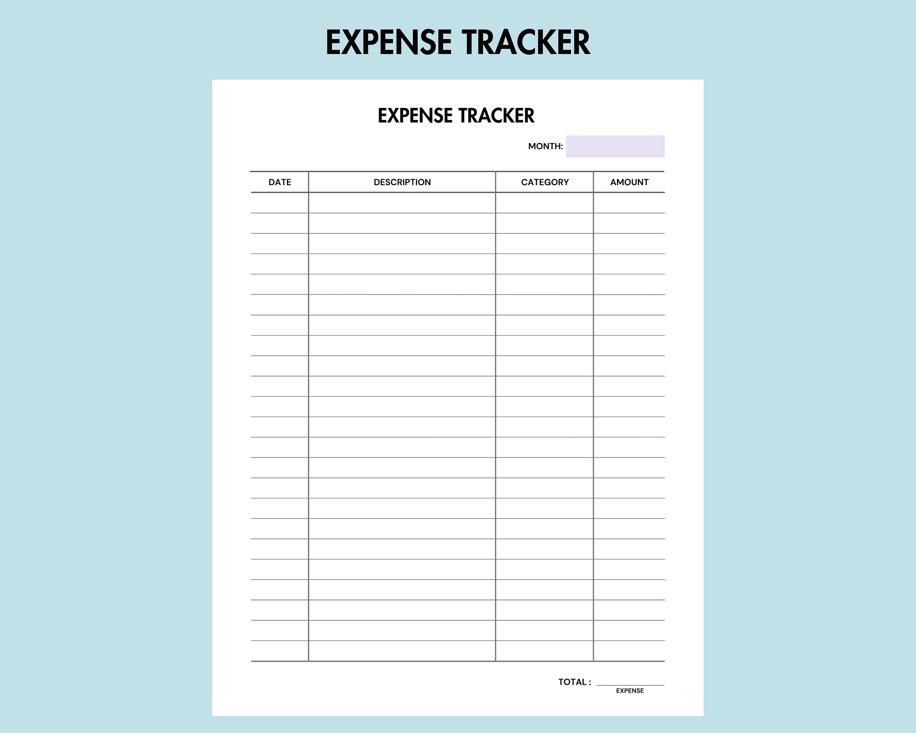 Money Tracker Printable Check Register PDF Deposit and Withdrawal ...