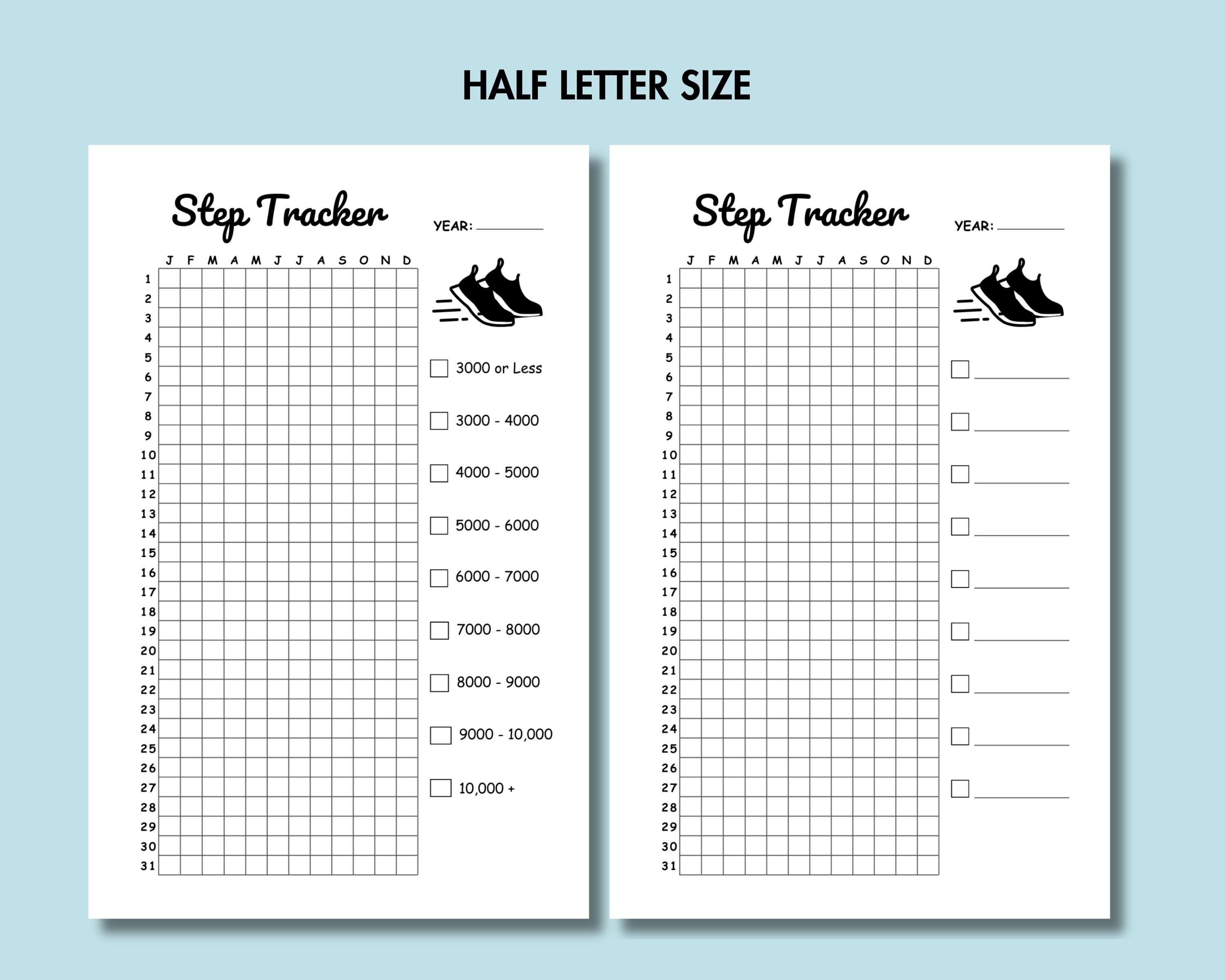 Kellogs Step Tracker Step Tracker Printable Step Goal Planner Fitness Tracker PDF Exercise ...