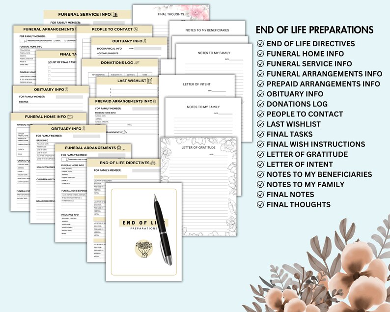 Emergency Binder Printable End of Life Planner What If Binder Household ...
