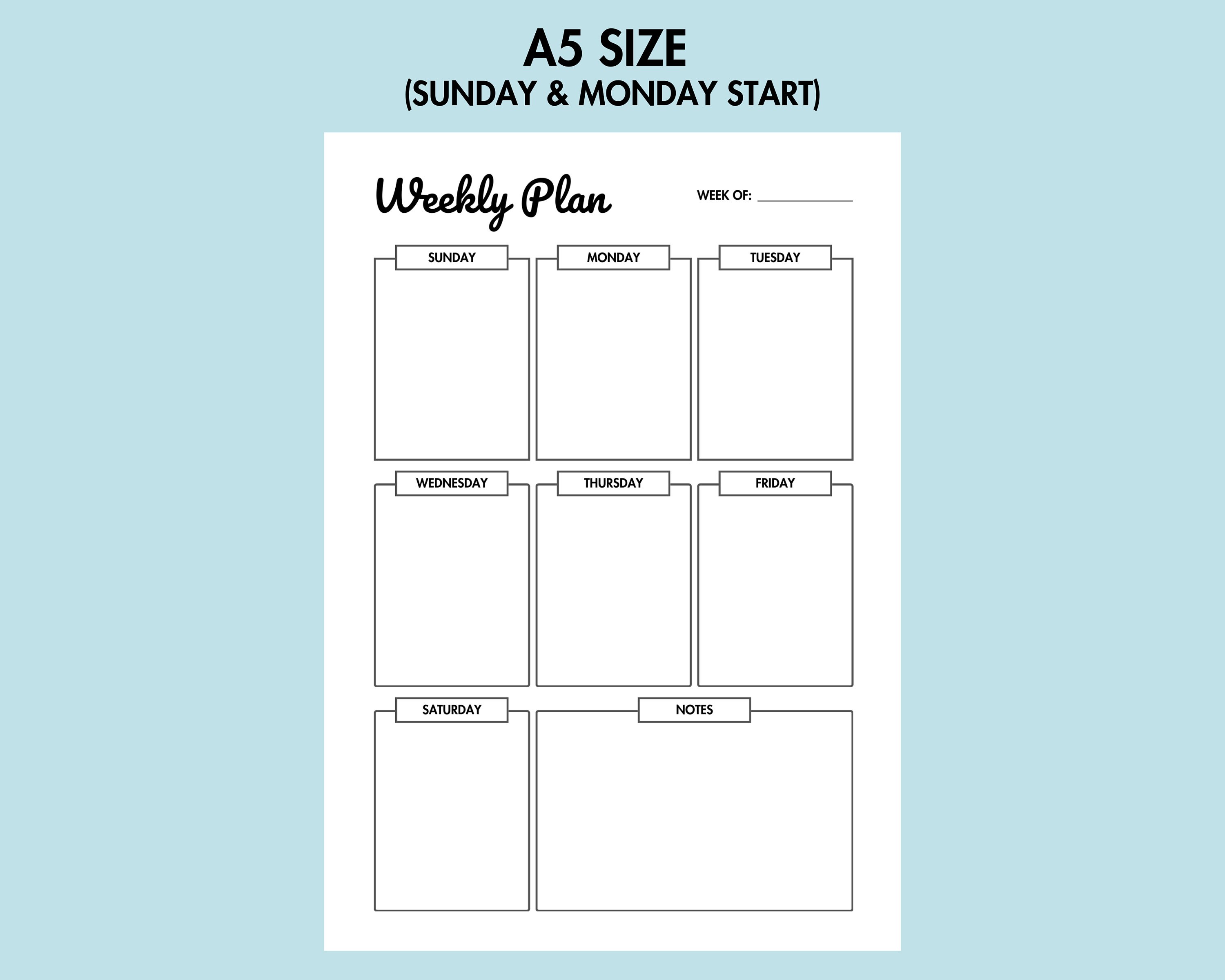 Weekly Schedule Task Organizer Form.pdf Weekly Planner Undated Printable Weekly Work Schedule PDF Weekly to Do ...