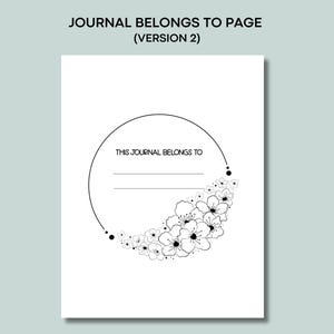 2025 Journal Cover Page Printable 2025 Planner Title Page, This Journal Belongs to Page ...
