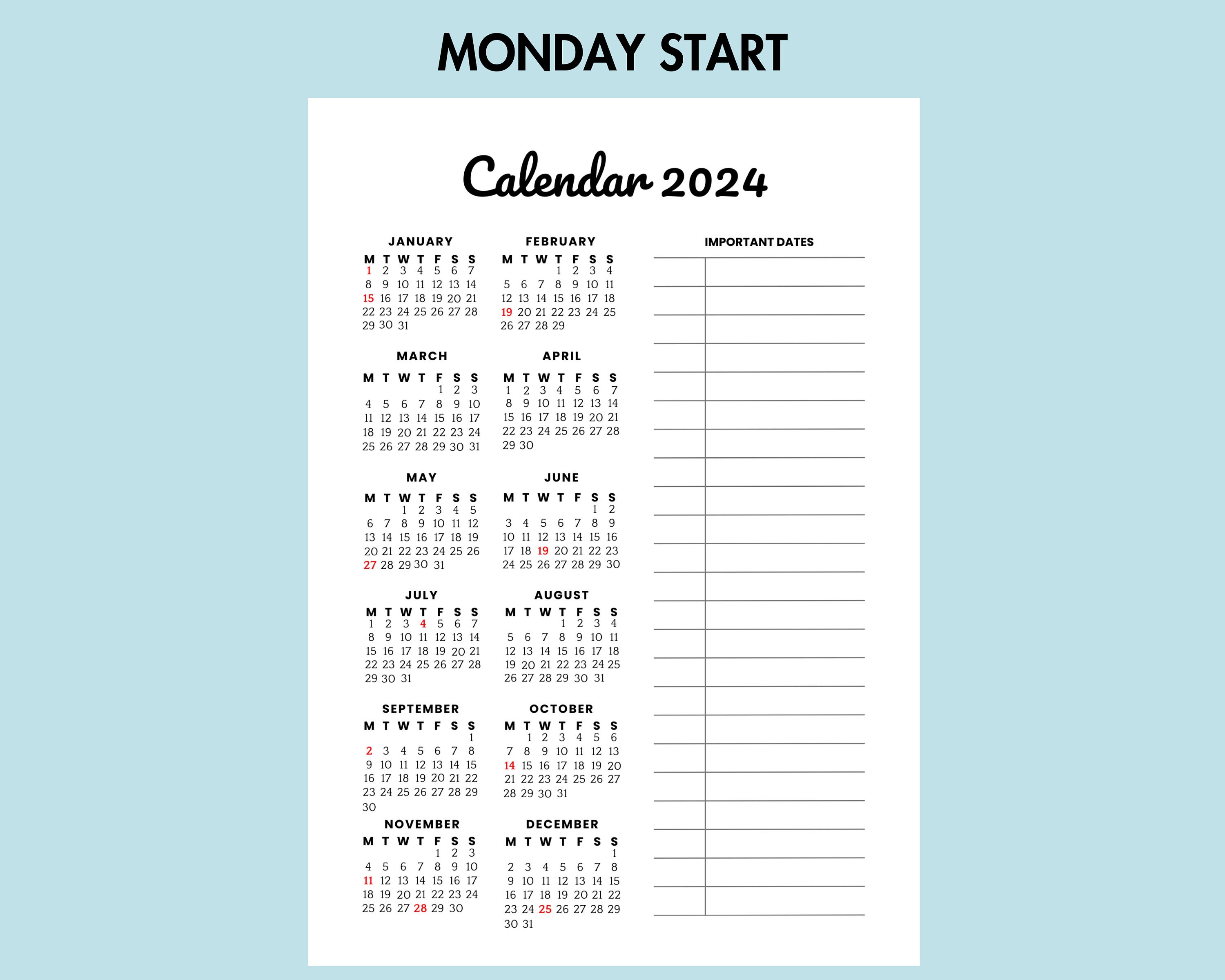 Minimalist A5 Planner Inserts