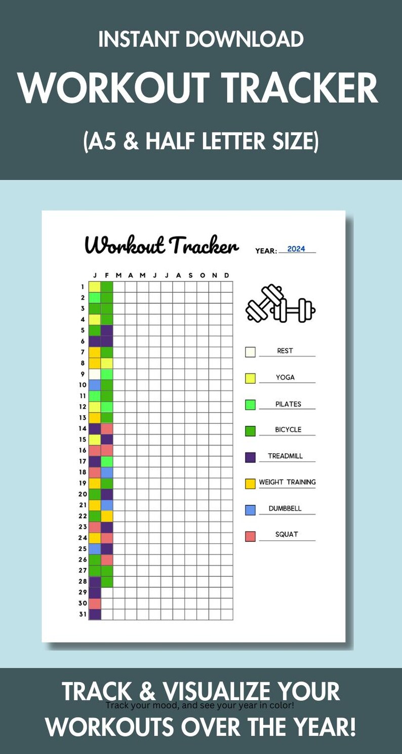 Printable Treadmill Log Workout Tracker Printable Workout Log PDF Exercise Journal, Fitness ...