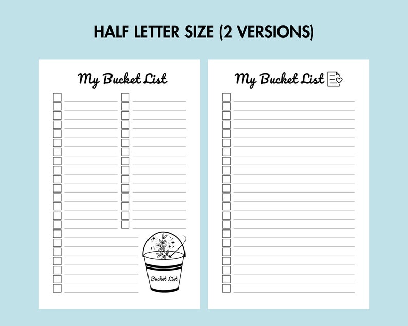 Bucket List Tracker for Life Goal Wishlist Tracker Printable Travel ...