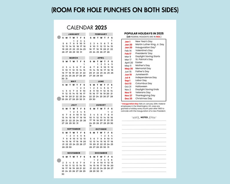 2025 Yearly Calendar With Holidays 2025 Yearly Overview Printable 2025