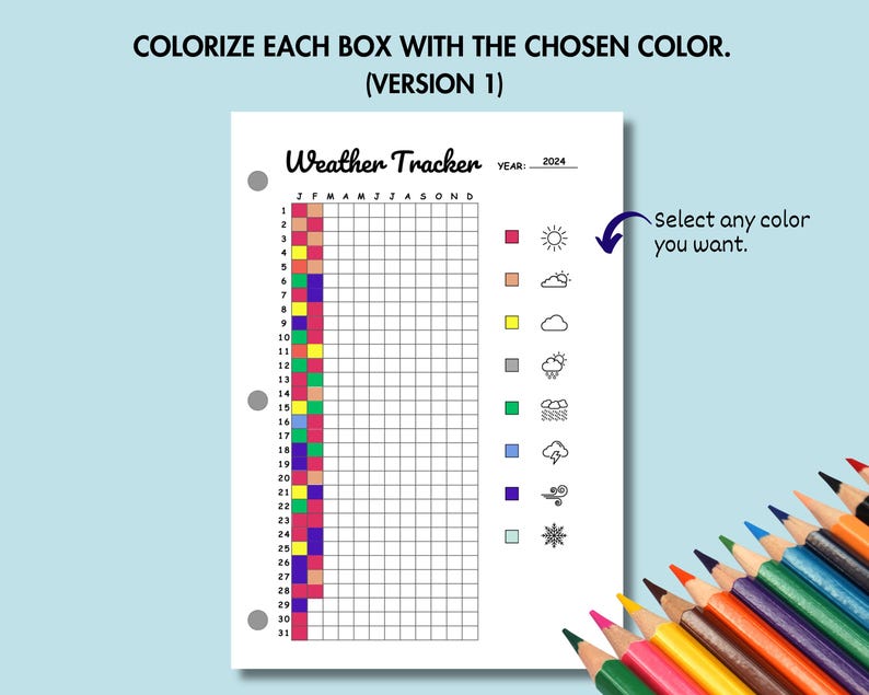 Weather Rpeorting Sheets Weather Tracker Printable Journal Page Weather Printable Weather ...