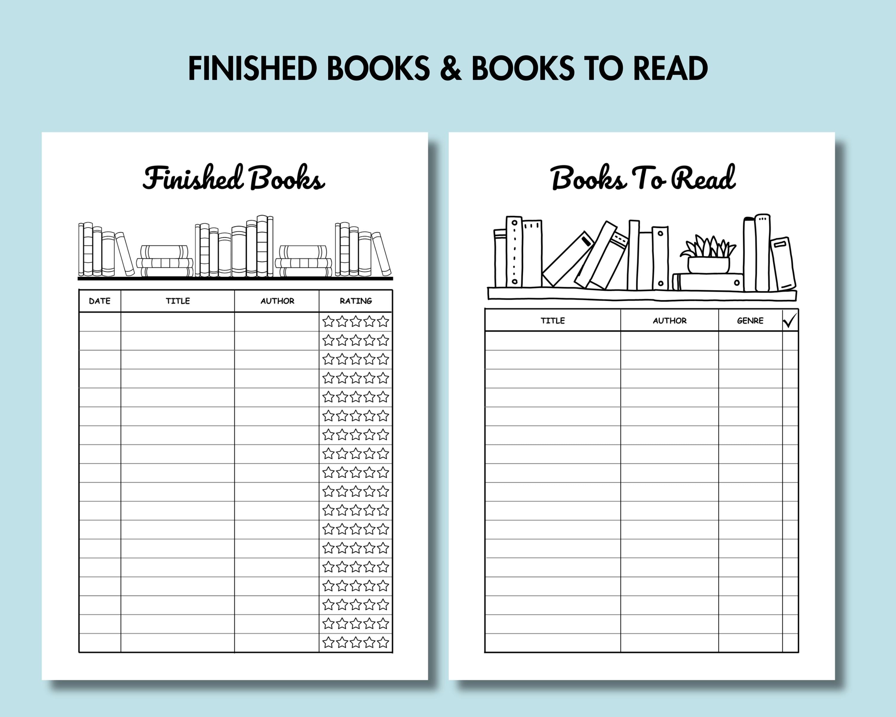 Reading Planner Bundle Printable Book Tracker Bundle PDF Reading ...