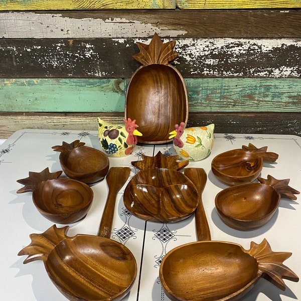 Vintage Monkey Pod Bowls