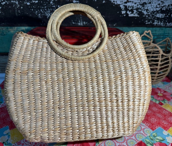 Cappeli Straworld Vintage Purse from 50s-60s Embr… - image 2