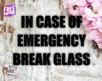 In Case of Emergency Safety Warning Sticker for Bumper Car Laptop