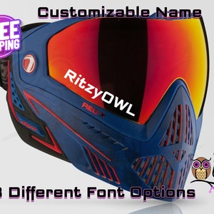 Airsoft Mask Decal - Customizable - Dye i4/i5 - Goggles - Helmet - Paintball