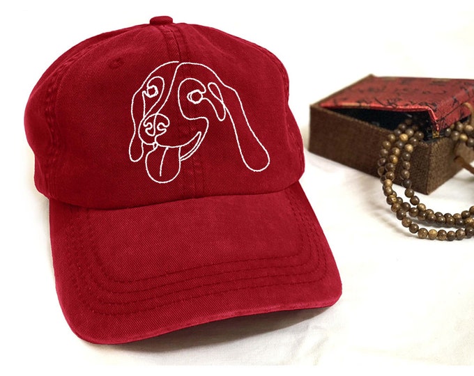 Custom Embroidered Pet Hat, Custom Embroidered Pet Cat Hat, Personalized Baseball Cap Using Your Pet Dog Photo, Custom Outline Pets Gram Hat