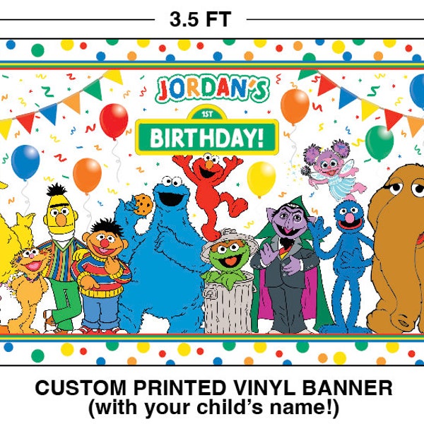 Sesame Street Birthday Banner Svg Etsy