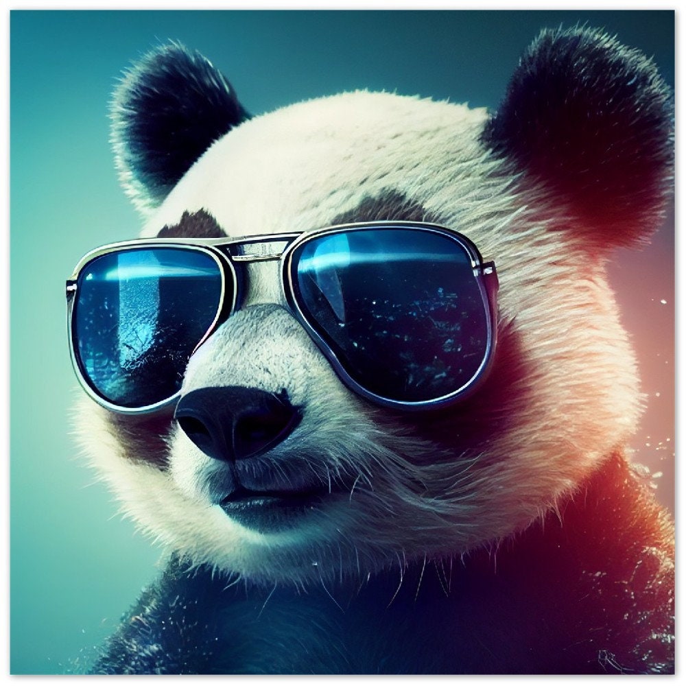 Jolies lunettes en forme de Panda à énergie solaire, décoration d