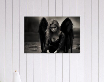 Fallen Angel Canvas Wall Art Gothic Canvas