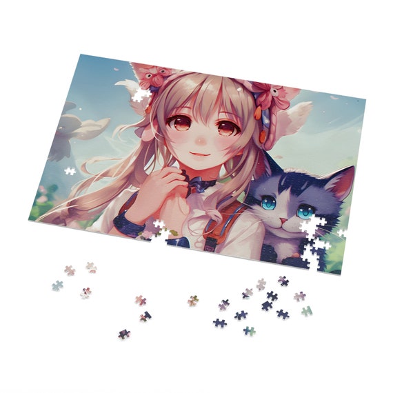 Anime Cat Girl Jigsaw Puzzle 1000 Piece Anime Puzzle 