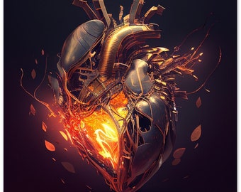 Inhuman Heart V1 Aluminum Wall Art