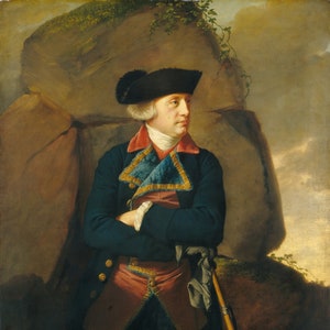 1700er Jahre Porträt eines Gentleman im Kilt, Antike Malerei des 18.Jahrhunderts, Geschichtsgeschenk