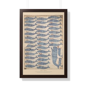 Antique Whale Print: 19th Century Whaling Ship Art