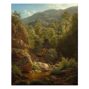 Antique Landscape Catskills, 19th Century Art, Vintage Print Digital