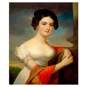 19th-Century Woman’s Portrait | Vintage American Art Print | Digital Download Poster | Antique Portrait of a Lady
