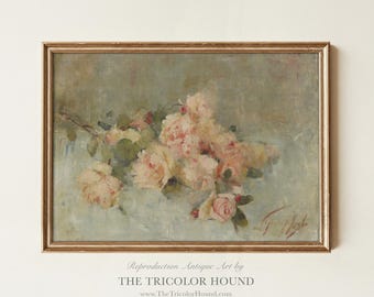 Antique Rose Botanical Art | Vintage Flower Wall Art | Museum-Quality Print