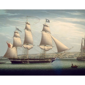 19th-Century Maritime Seascape | Vintage Ship at Sea Art Print | Nautical Digital Download