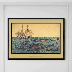 Whaling Ship Print: 19th Century Maritime Art Reproduction