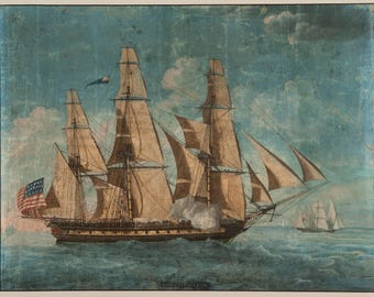 USS Constitution Ship Print | Old Ironsides Nautical Art | Vintage Maritime Digital Download