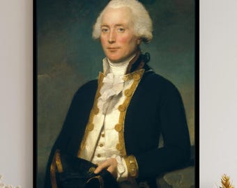 Reproduction Print Lemuel Francis Abbott Calder Portrait, 1700s Art Print, Historical Wall Decor, Timeless Vintage Art