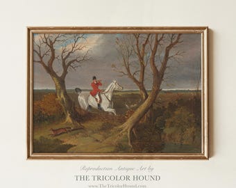 Vintage Fox Hunting Print: English Equestrian Art