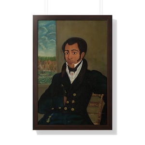 19th Century Ship Steward Portrait | Framed Reproduction Print | Historic Maritime Artwork | Elegant Vintage Seafaring Portrait