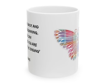 C.S. Lewis Quote Coffee Mug: Butterfly Symbol, Literary Gift