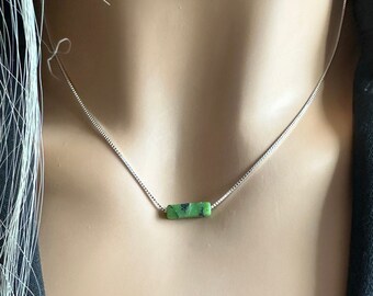 Jade Necklace, Australian Jade Pendant, Green Jade Necklace, Rectangular Jade  Necklace, Jade Jewelry,
