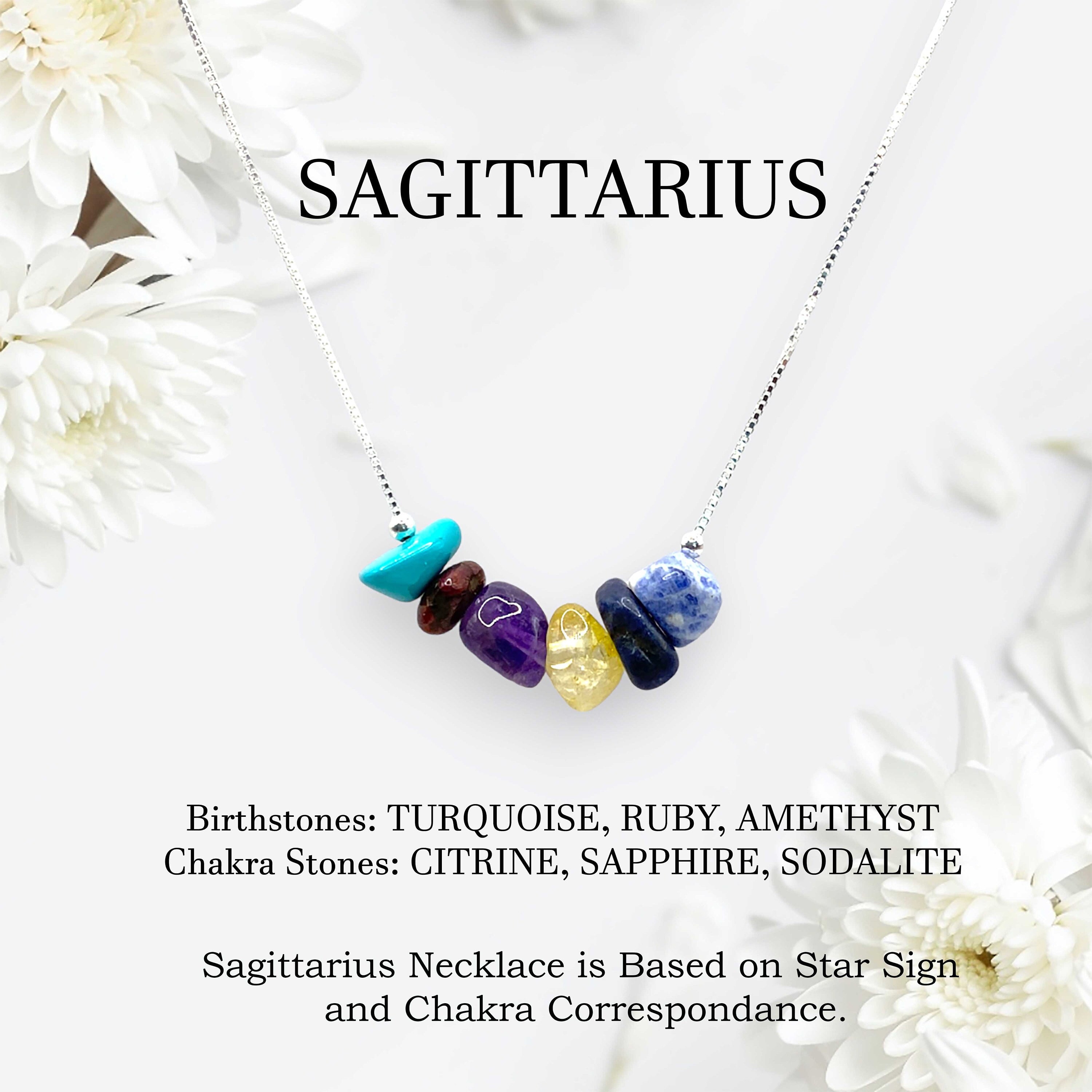 Sagittarius Necklace Zodiac Necklace Horoscope Necklace Raw Crystals Necklace Zodiac Pendant Horoscope Jewelry Astrology Necklace Etsy