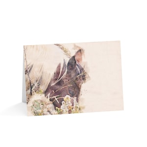 Greeting Cards, Artistic Horse Watercolor Blank Card Set - 1, 10, 30, 50 PCS, Stationery, Note Cards, Gift, Thank You Cards, Birthday Cards