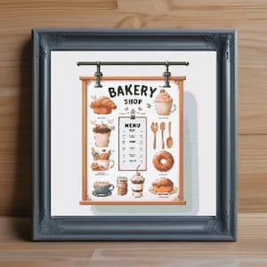 Boulangerie, point de croix, décoration de cuisine (téléchargement PDF)