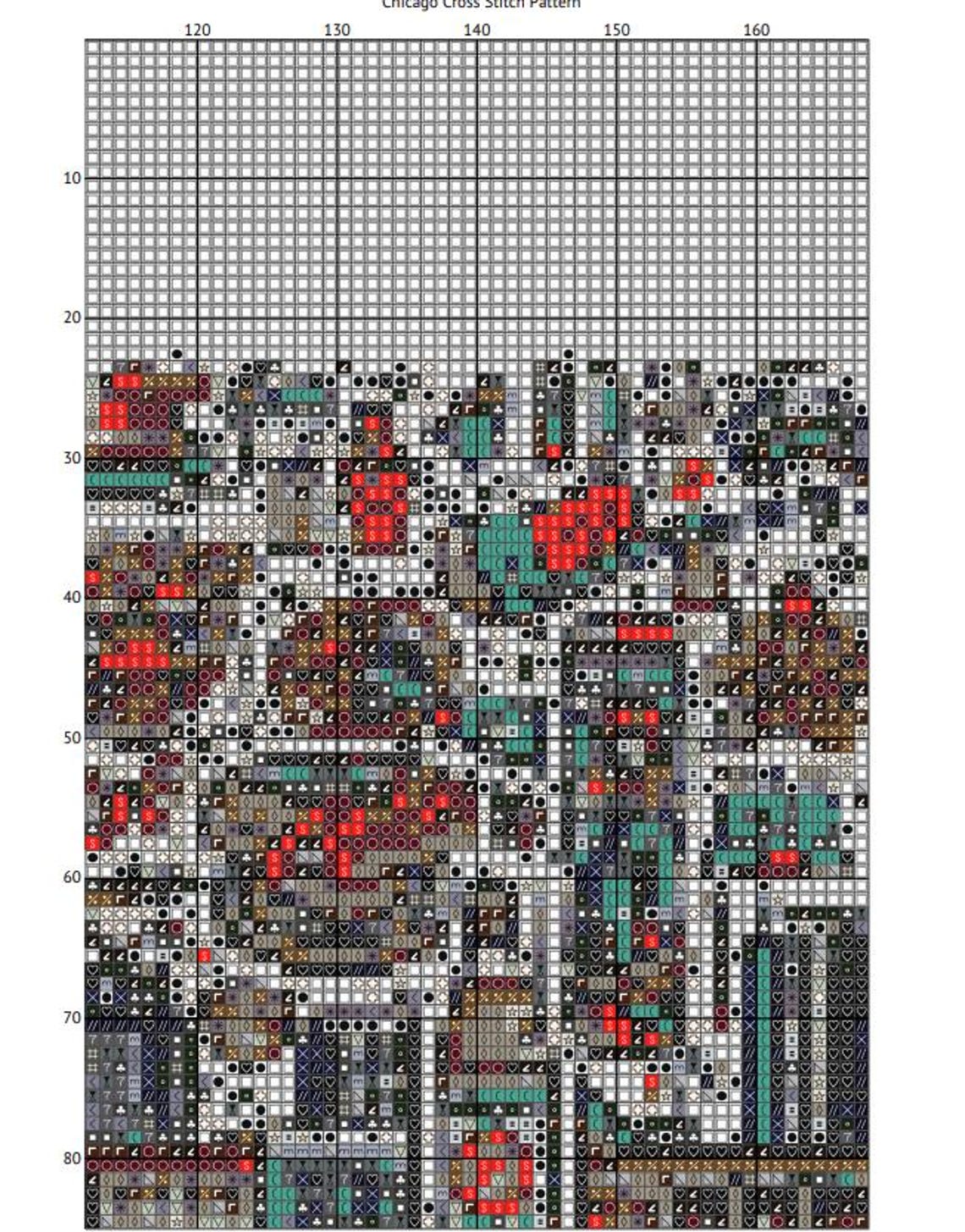 Chicago Cross Stitch Pattern PDF, City Skyline PDF Embroidery Design ...
