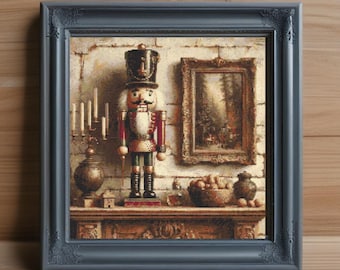 Nutcracker Cross Stitch Pattern: Christmas Holiday Needlepoint (PDF Download