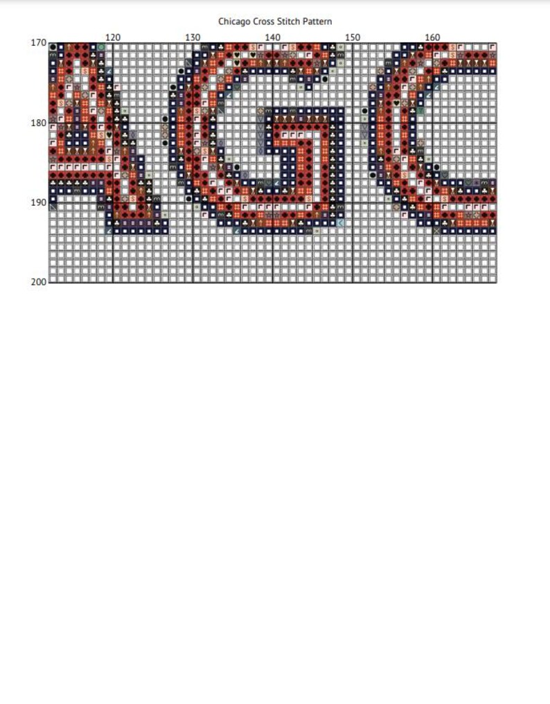 Chicago Cross Stitch Pattern PDF, City Skyline Embroidery Design, Urban ...