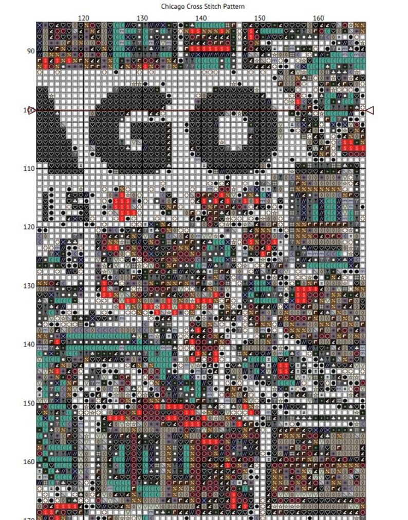 Chicago Cross Stitch Pattern PDF, City Skyline PDF Embroidery Design ...