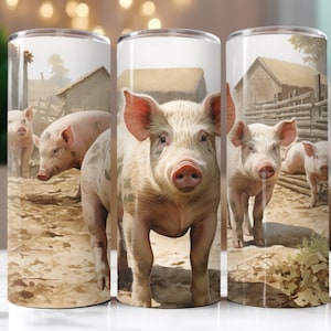 Pig Tumbler Wrap PNG, Pig 20 Oz Skinny Tumbler Wrap, Pig Tumbler PNG, Baby Pig Tumbler Wrap, Funny Pig Tumbler PNG, Cute Pig Tumbler Wrap