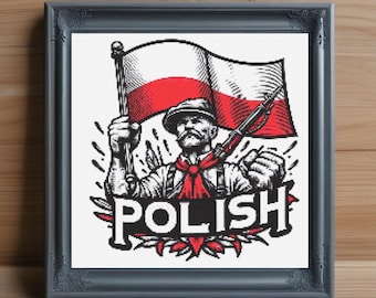 Polish Heritage Cross Stitch Pattern, Folk Embroidery (PDF Download)